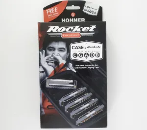 Hohner M2013 'Rocket' Diatonic Harmonica 5-Pack Set