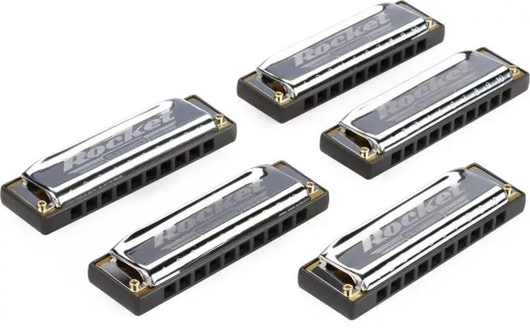 Hohner M2013 'Rocket' Diatonic Harmonica 5-Pack Set