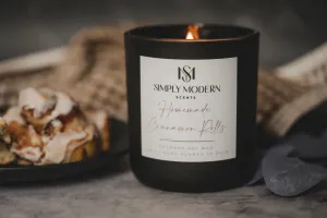Homemade Cinnamon Rolls | Black Coconut Soy Wax Candle