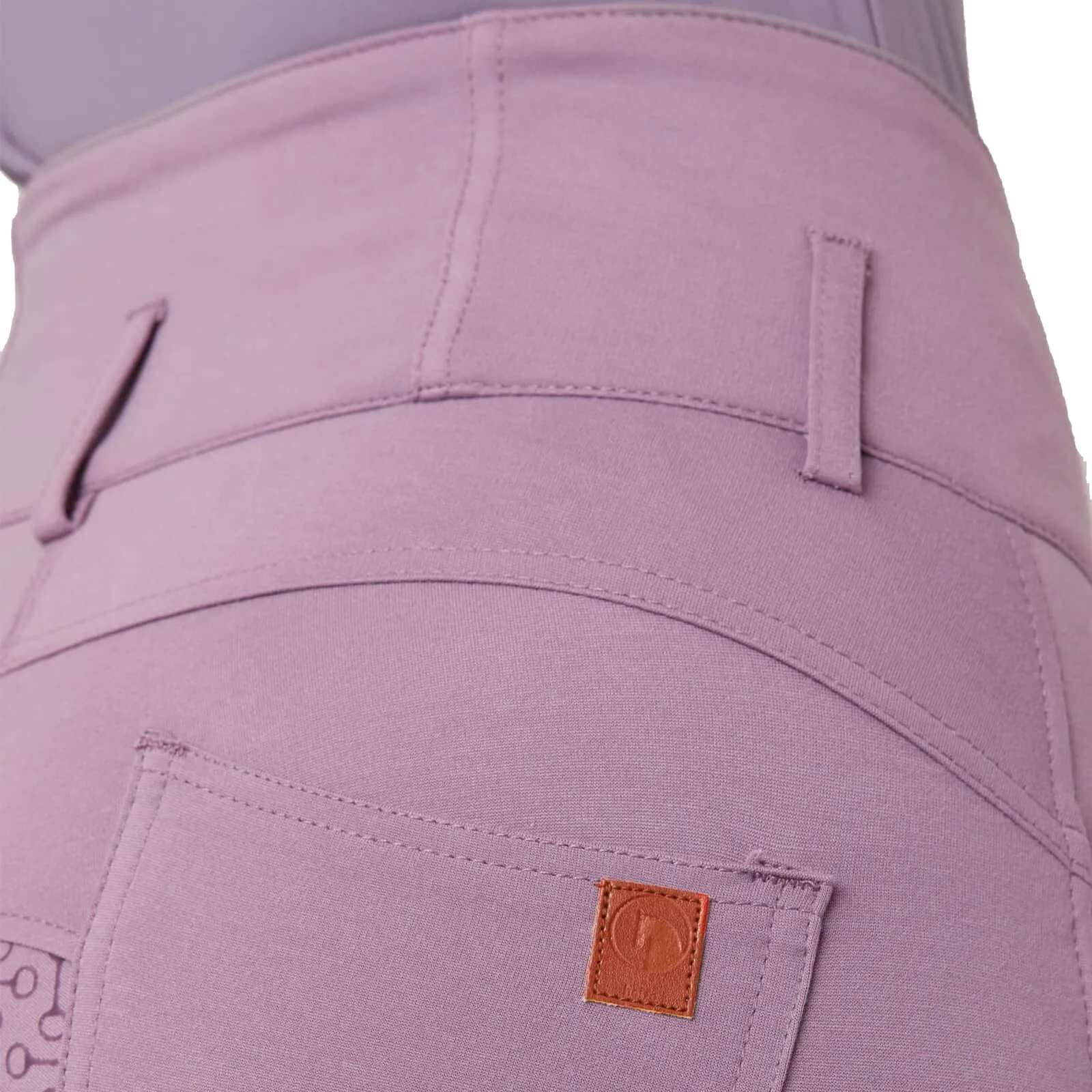 Horze Tara Ladies High-Waist Gel Seat Breeches (Violet Purple)