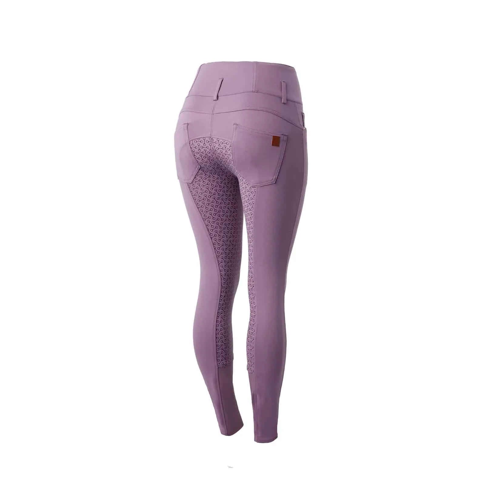 Horze Tara Ladies High-Waist Gel Seat Breeches (Violet Purple)