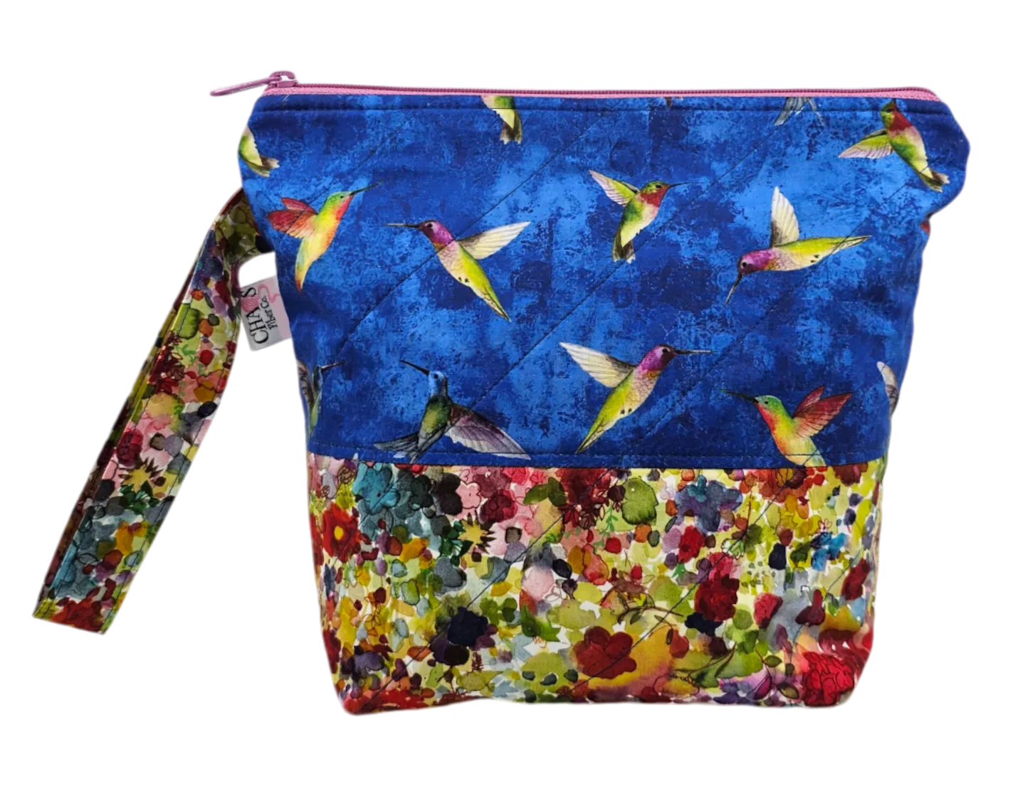 Hummingbirds on Blue - Project Bag - Small