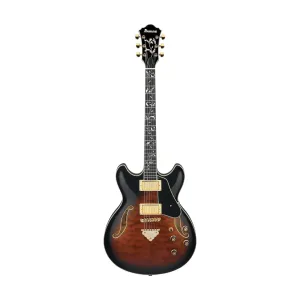 Ibanez Artcore AS93QMSP-DBS Expressionist Electric Guitar, Dark Brown Sunburst