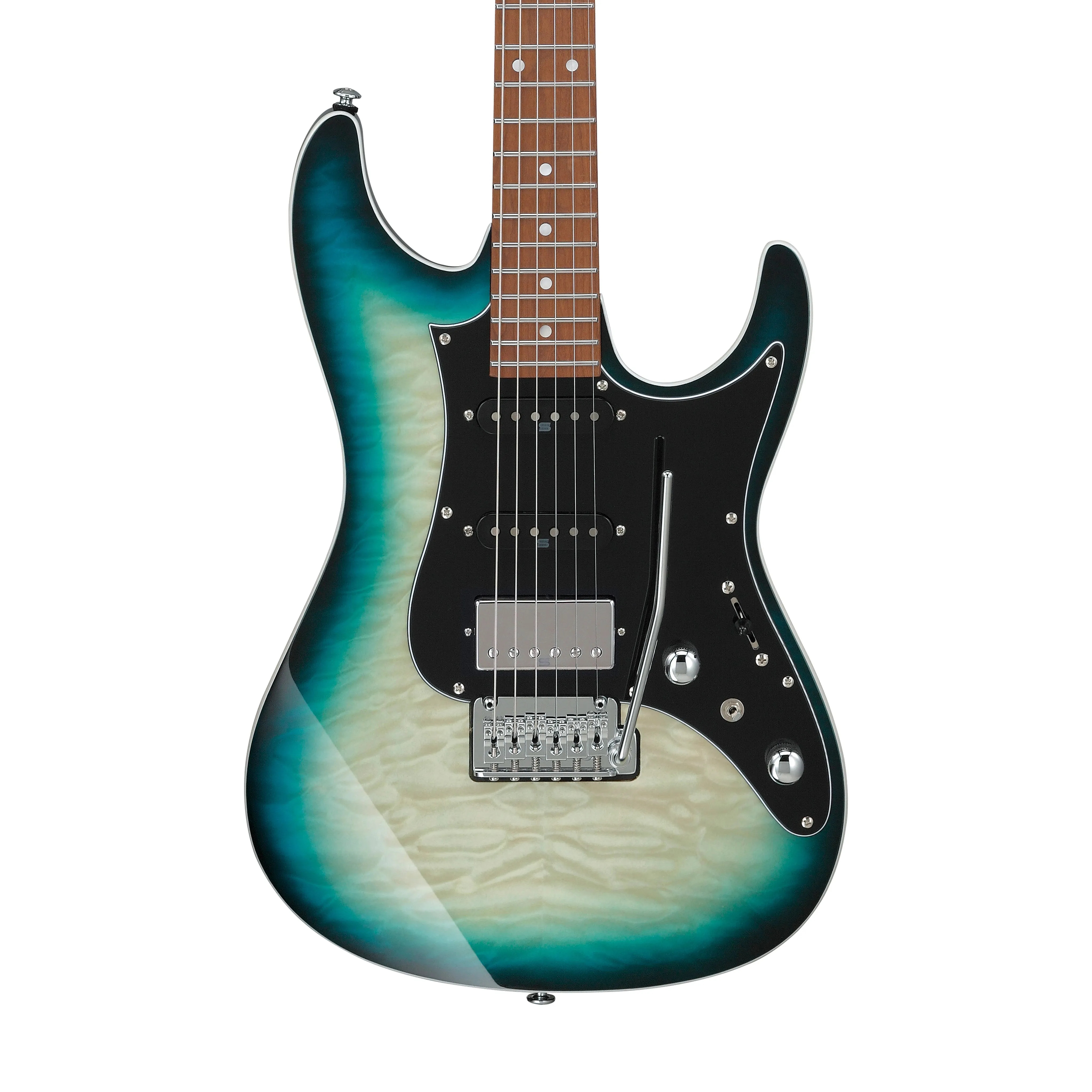 Ibanez Premium AZ24P1QM-DOB Electric Guitar w/Gig Bag, Deep Ocean Blonde