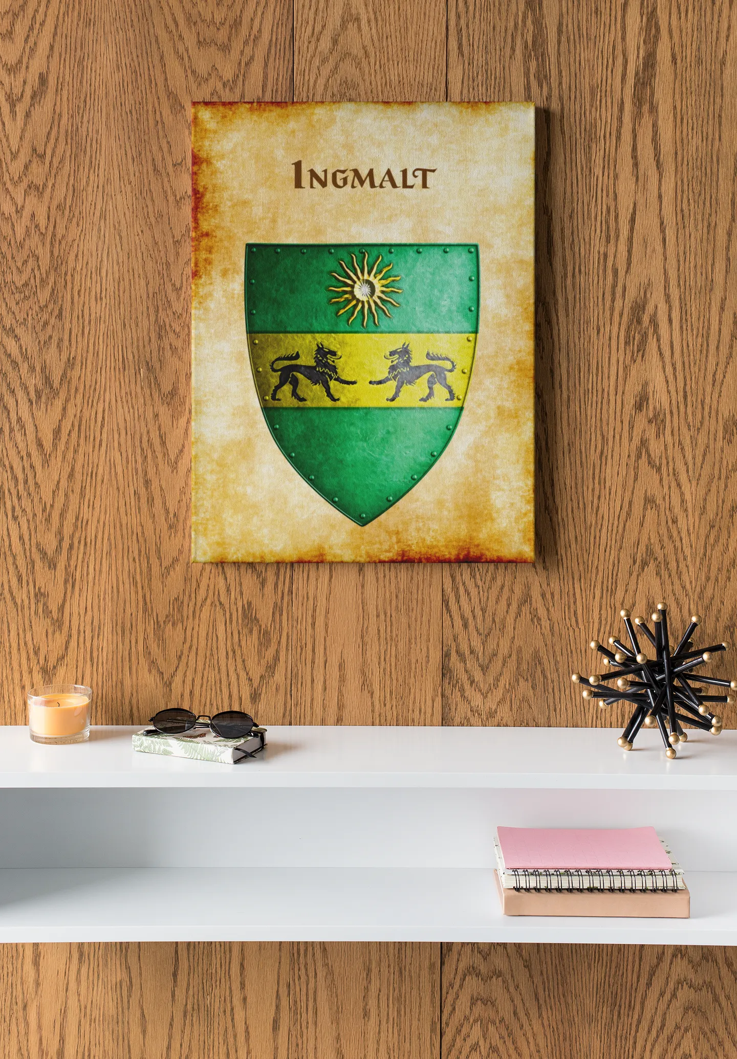 Ingmalt Heraldry of Greyhawk Anna Meyer Cartography Canvas Art Print