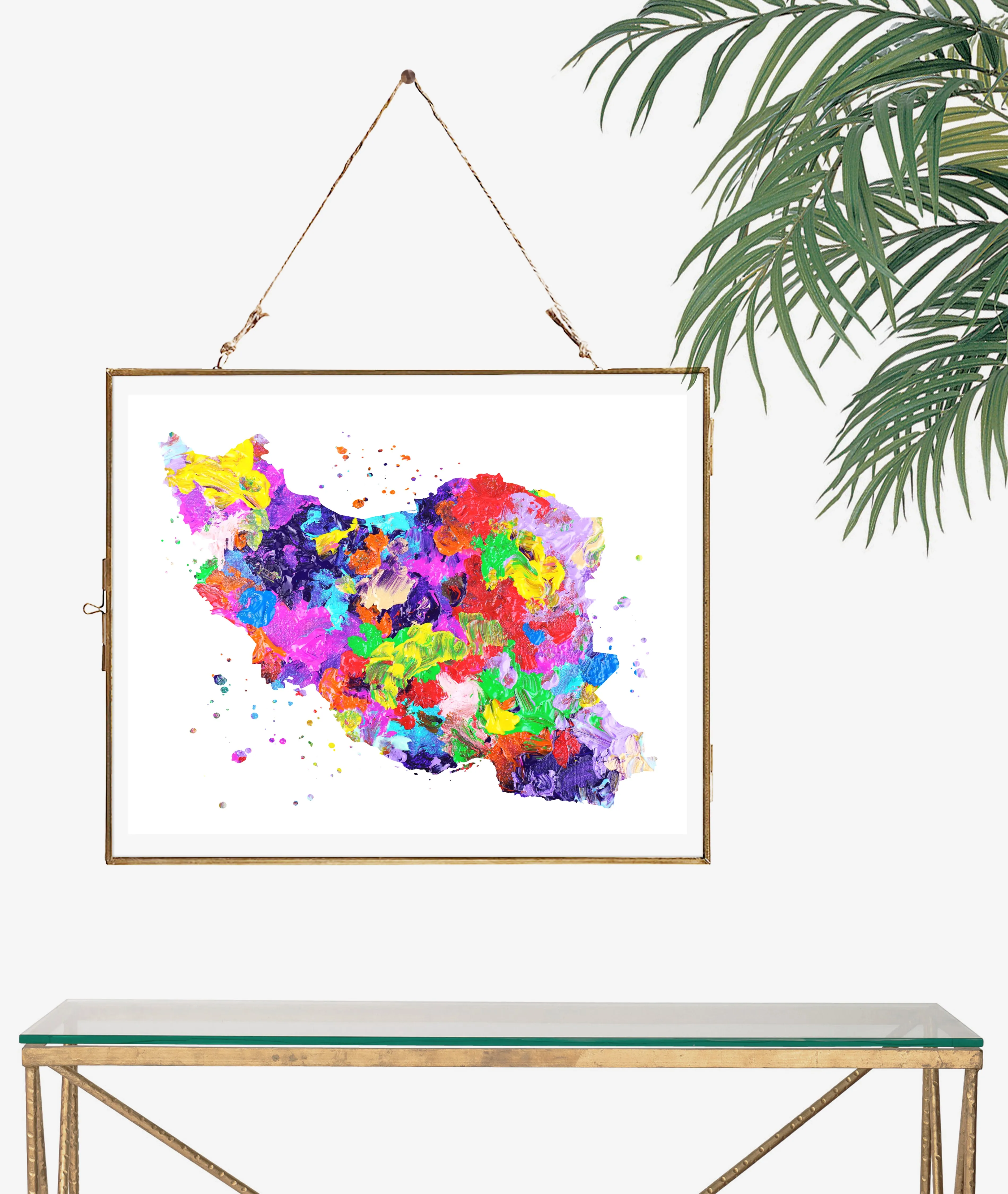 Iran Map Art Print - Unframed