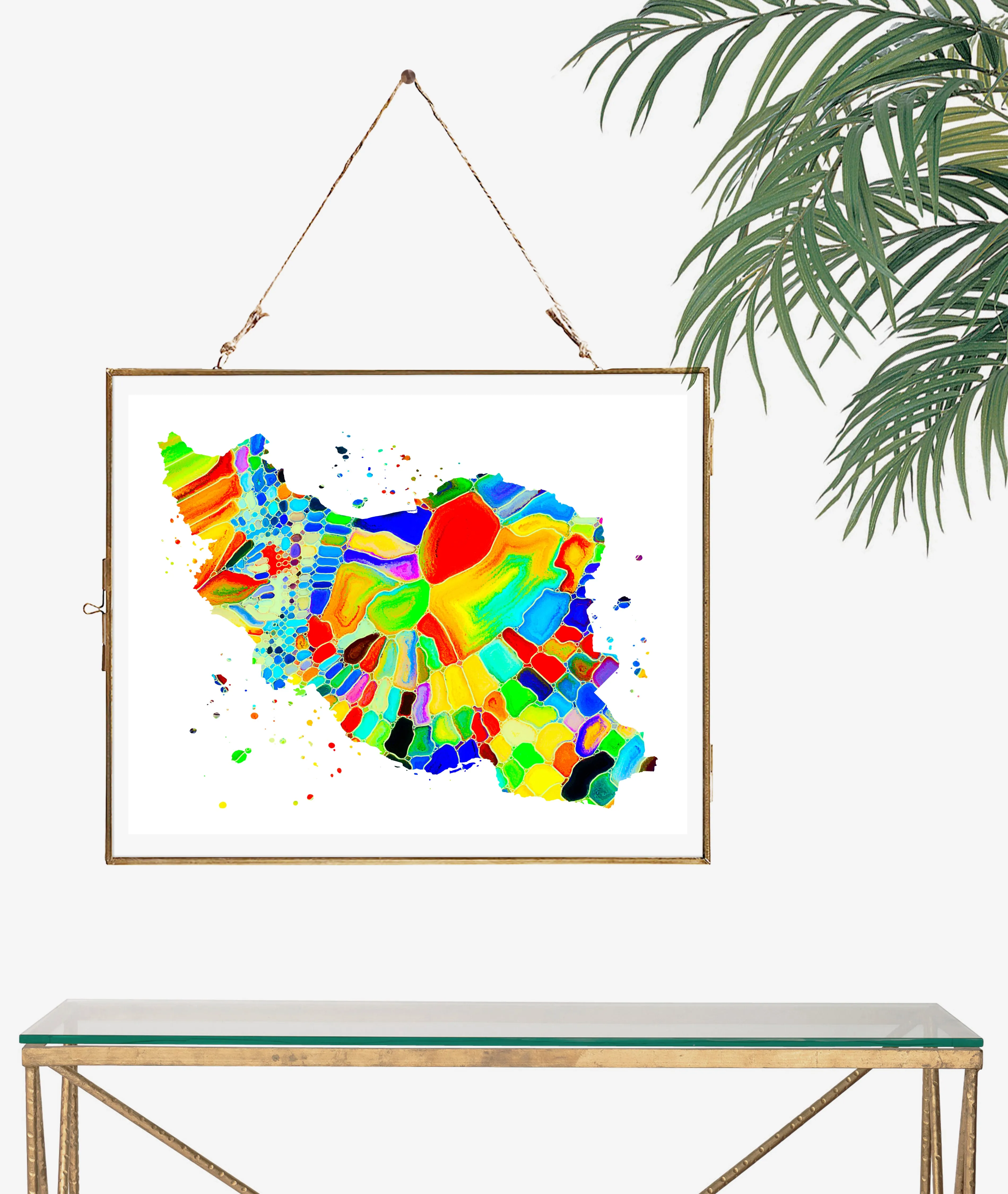 Iran Map Art Print - Unframed