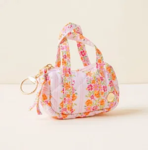 Itty Bitty Duffle Bag Charm Pink Floral