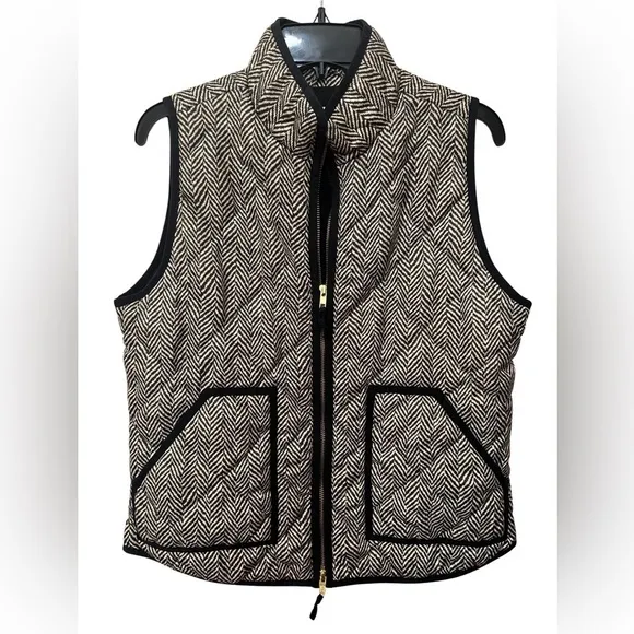J. Crew Quilted Front Zip Vest