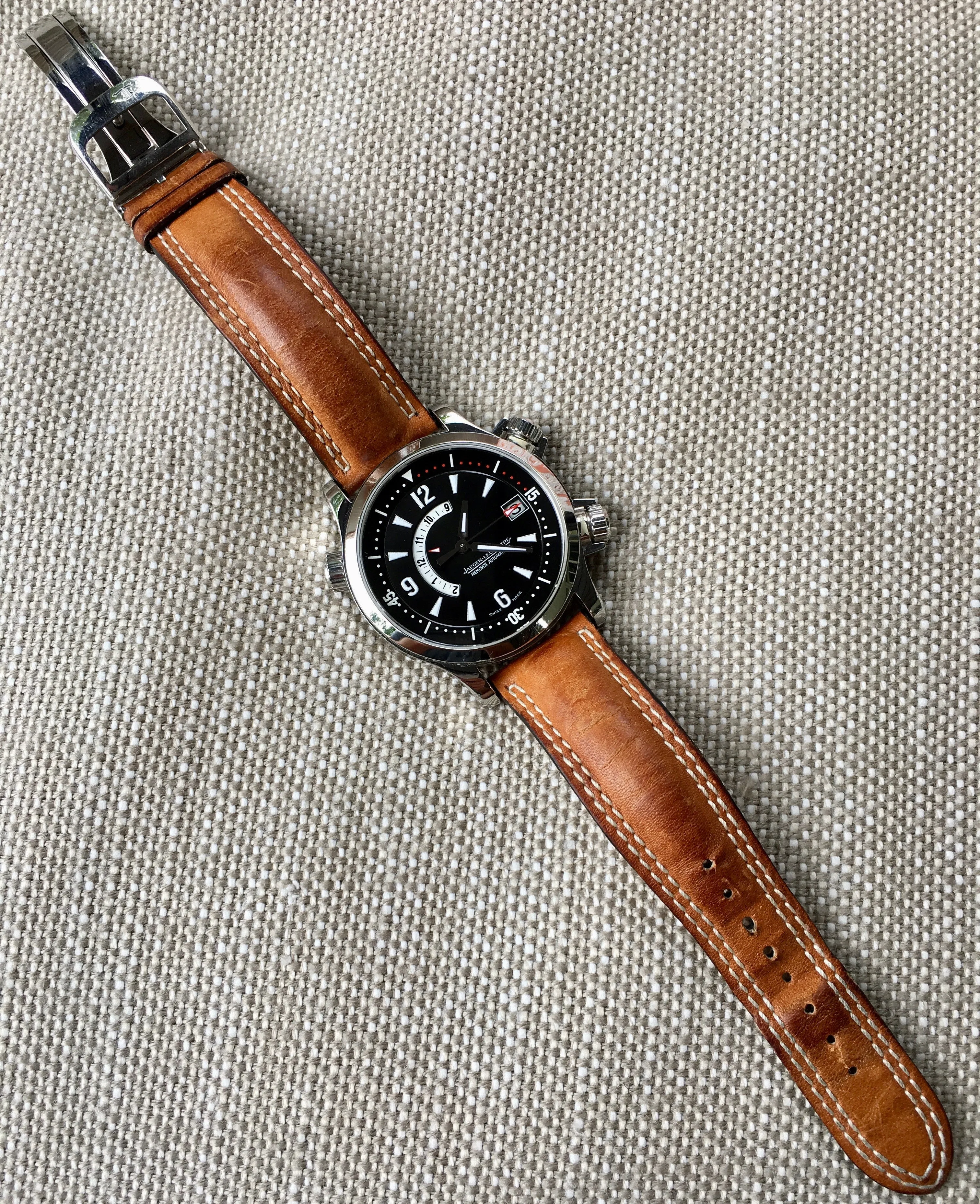Jaeger LeCoultre Master Compressor Memovox Alarm 146.8.97 Automatic Wristwatch
