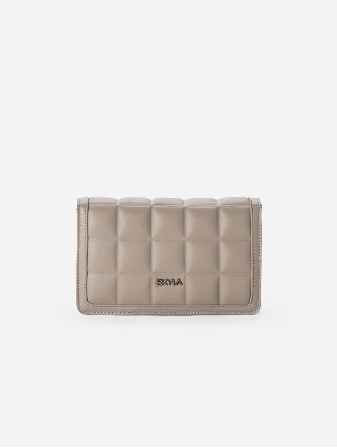 Jamie Vegan Leather Crossbody Bag | Stone Grey