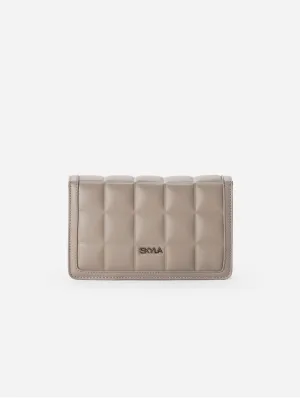 Jamie Vegan Leather Crossbody Bag | Stone Grey