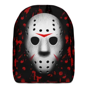 Jason Hockey Mask Blood Splatter Minimalist Backpack