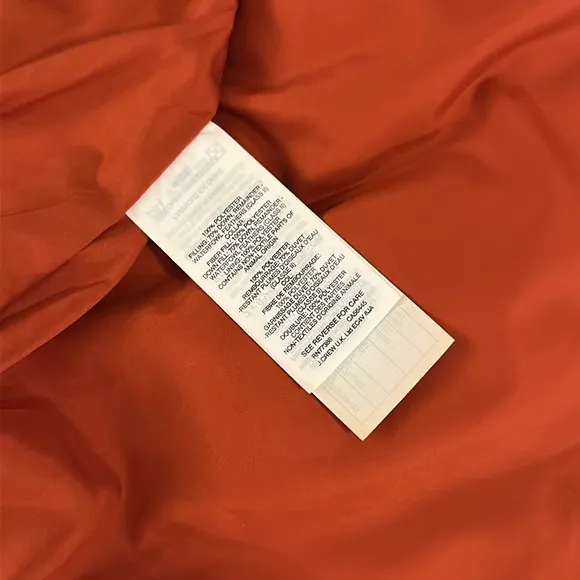 J.Crew Rust Orange Quilted Down filled vest zip pockets women size XS