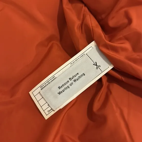 J.Crew Rust Orange Quilted Down filled vest zip pockets women size XS