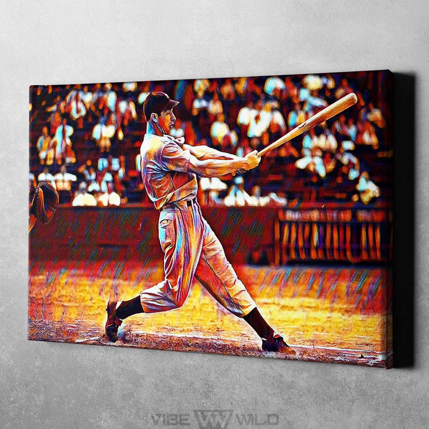 Joe DiMaggio Canvas Painting Wall Art