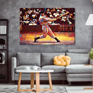 Joe DiMaggio Canvas Painting Wall Art