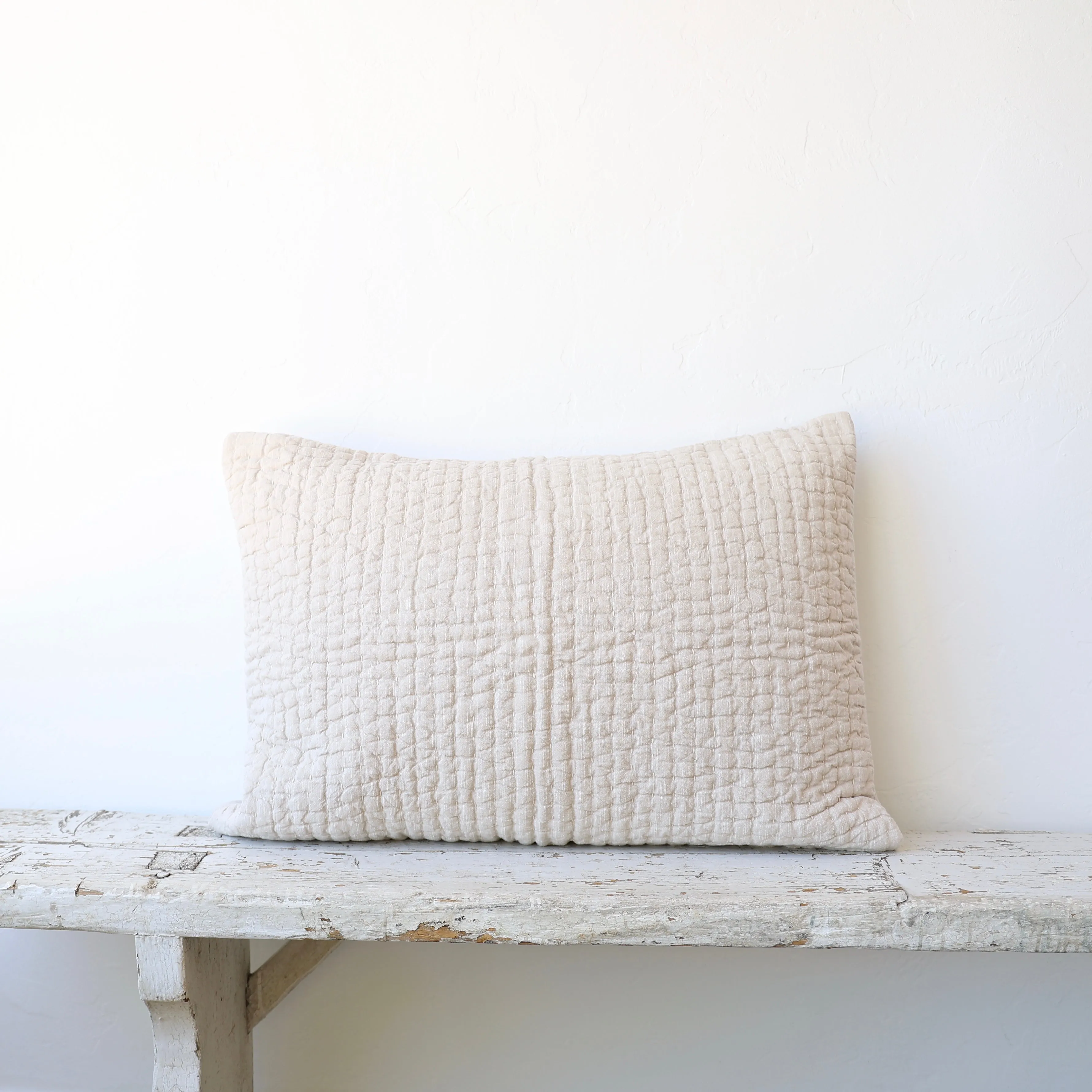 John Robshaw Handstitched Shams - Natural