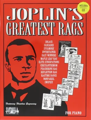 Joplin's Greatest Rags, For Piano (Book & CD)