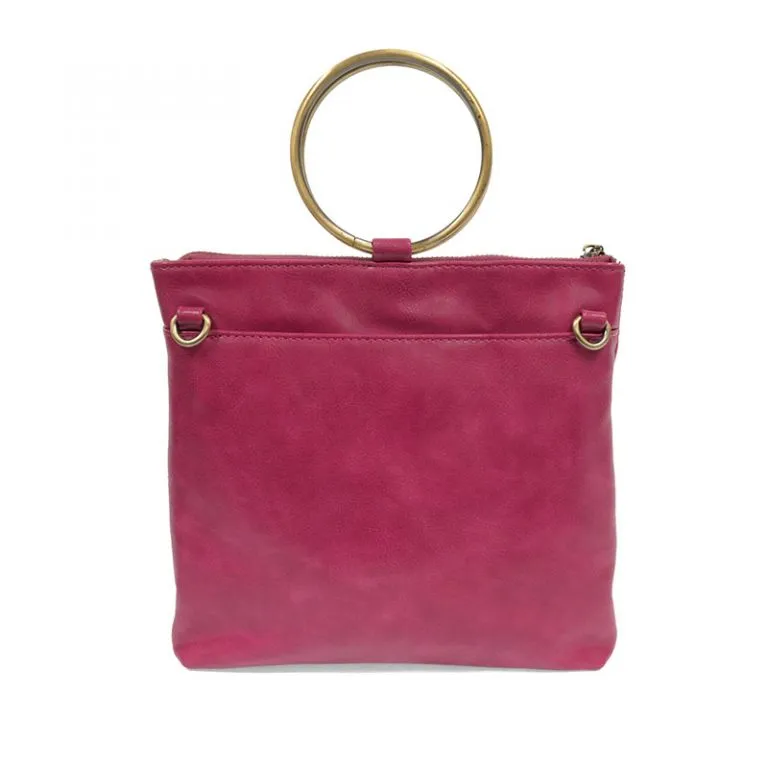 Joy Susan Gold Ring Convertible Handbag in Bright Orchid