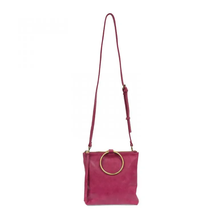 Joy Susan Gold Ring Convertible Handbag in Bright Orchid