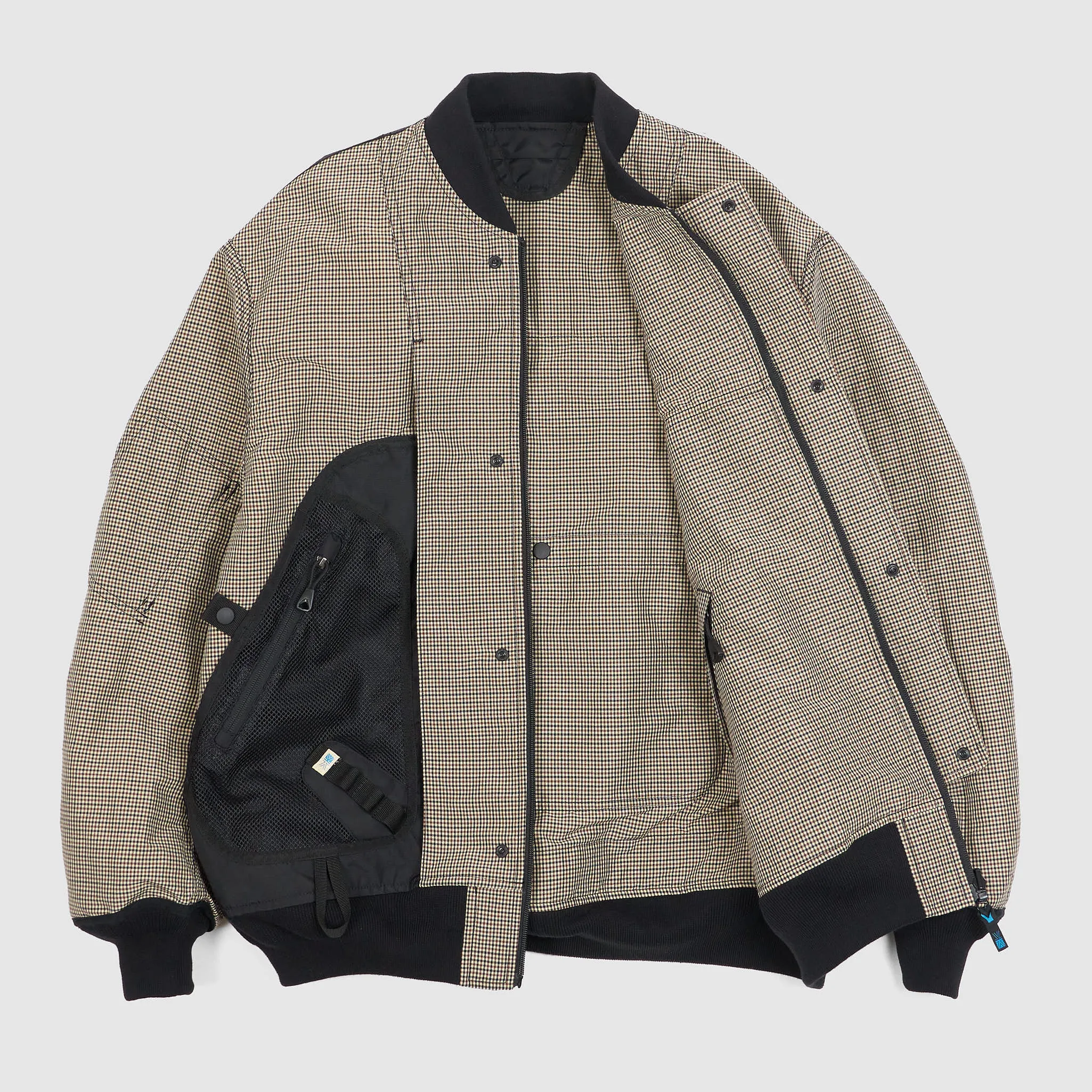 Junya Watanabe Man Reversible Backpack Tech Check Bomber Jacket