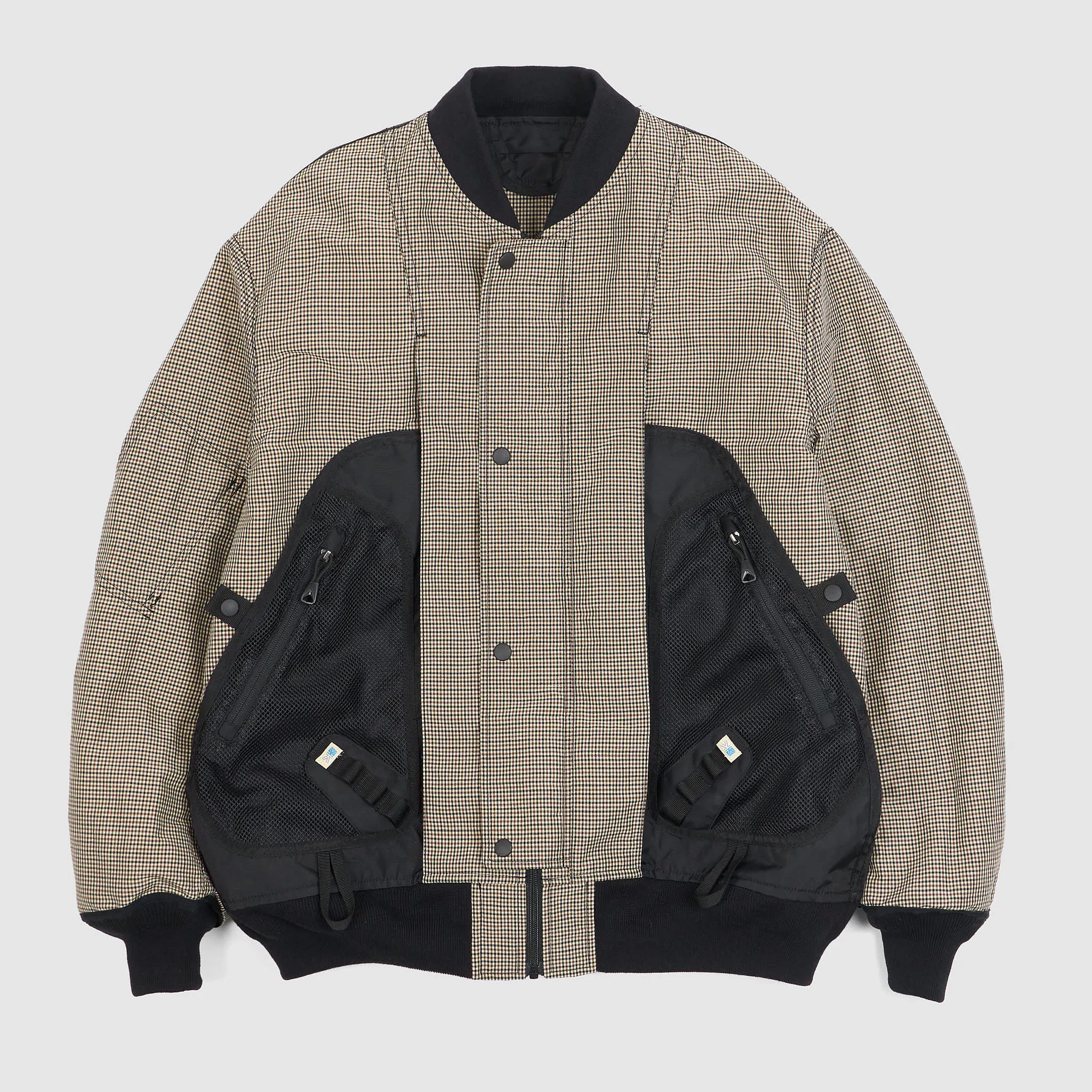 Junya Watanabe Man Reversible Backpack Tech Check Bomber Jacket