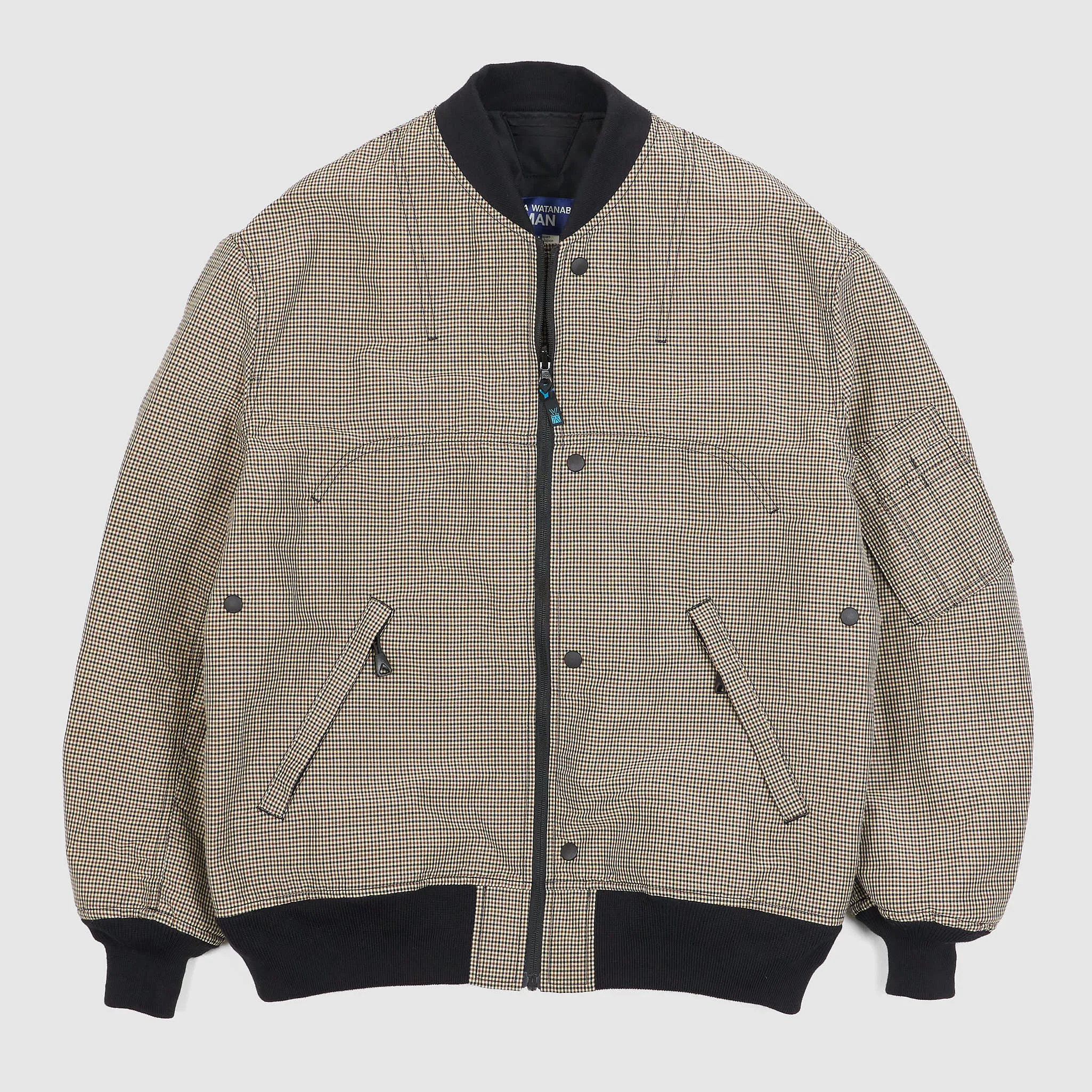 Junya Watanabe Man Reversible Backpack Tech Check Bomber Jacket
