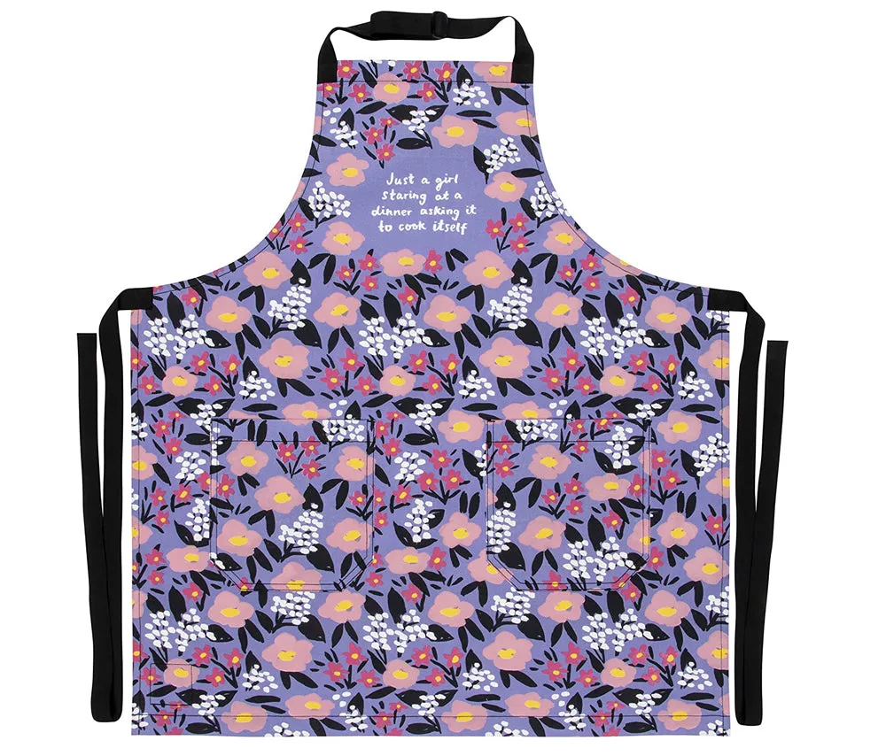 Just a Girl Staring At Dinner Apron