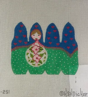 Kate Dickerson Needlepoint SST- 251 Matryoshka Doll