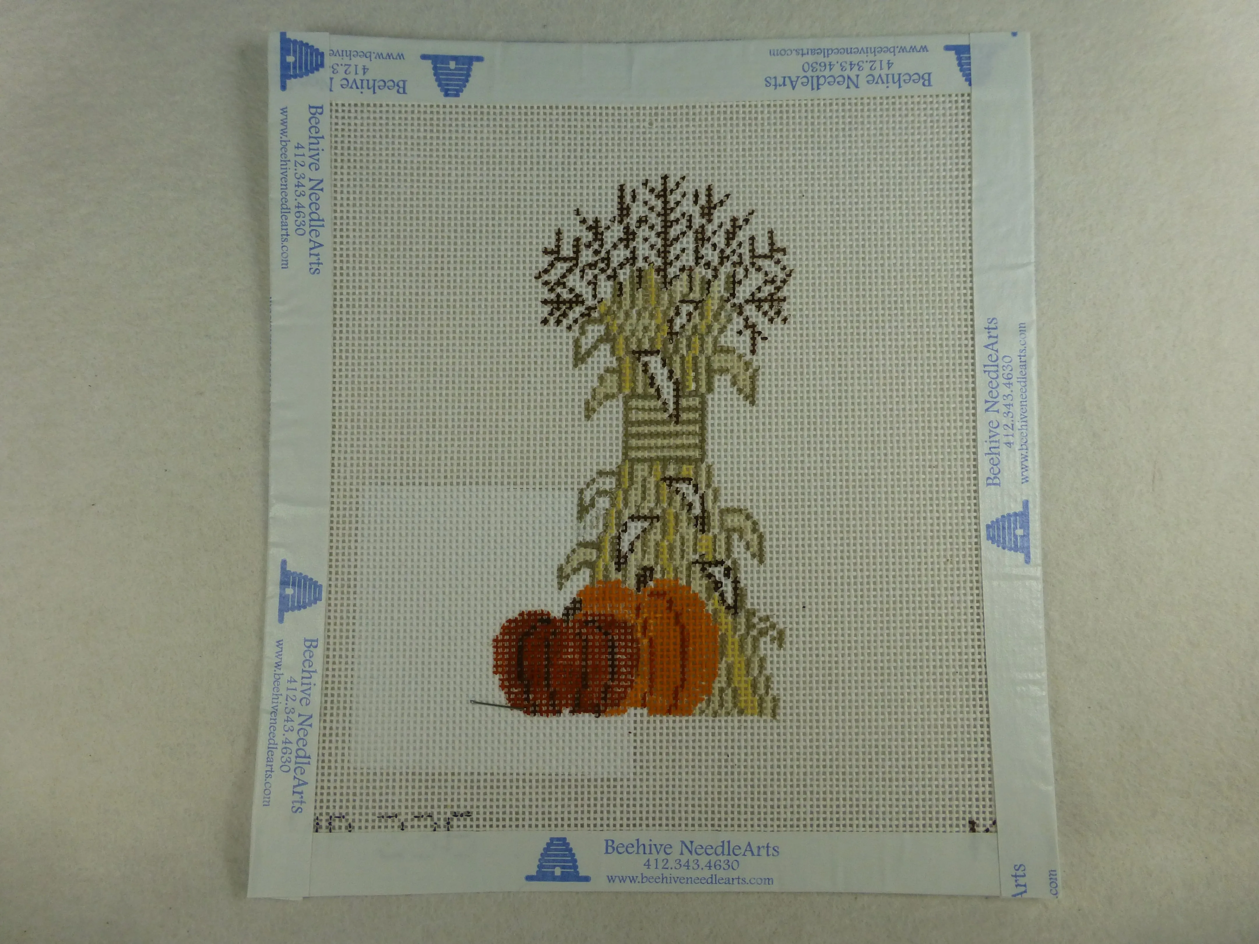 Kathy Schenkel MP236 Cornstalks w/ Pumpkin