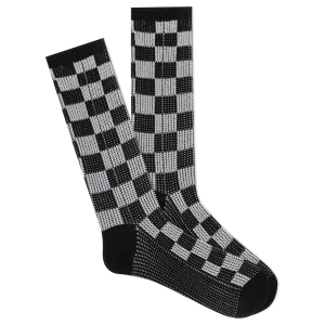 K.Bell Men's Checker Pattern Boot Crew Sock