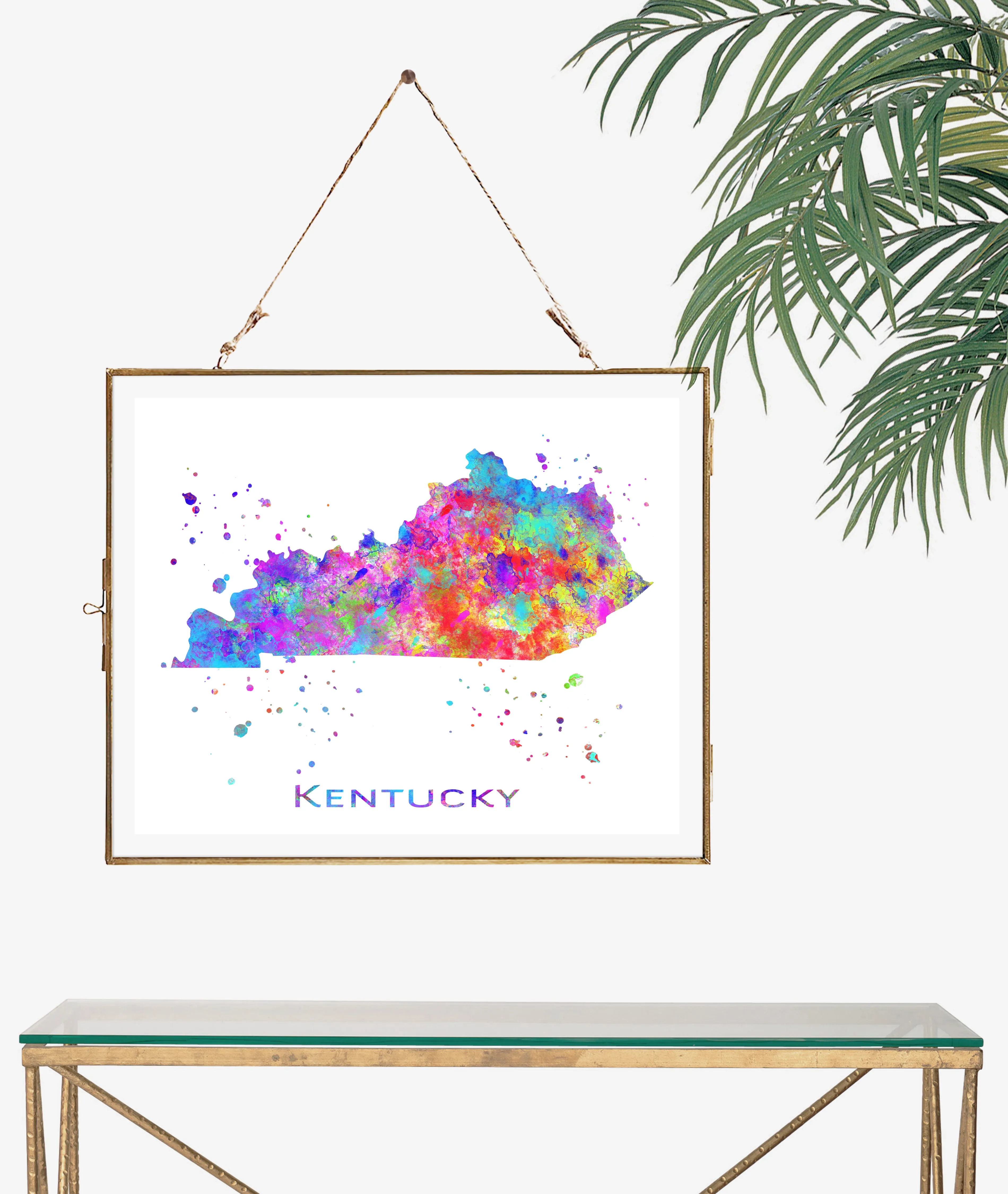 Kentucky Map Art Print - Unframed