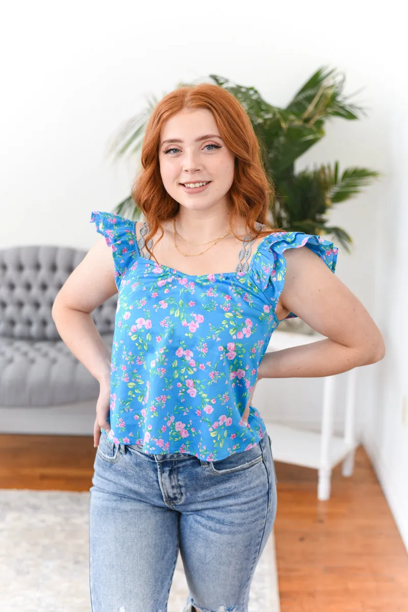 Keri Silky Floral Top FINAL SALE