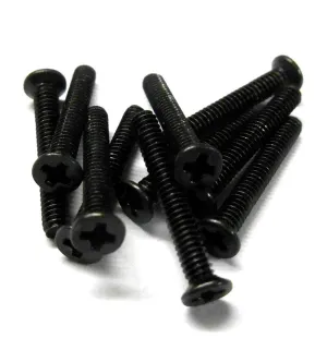 KM214 M2 x 14mm 2 x 14 Black Cross Flat Head Countersunk Screw 10 Metric Thread