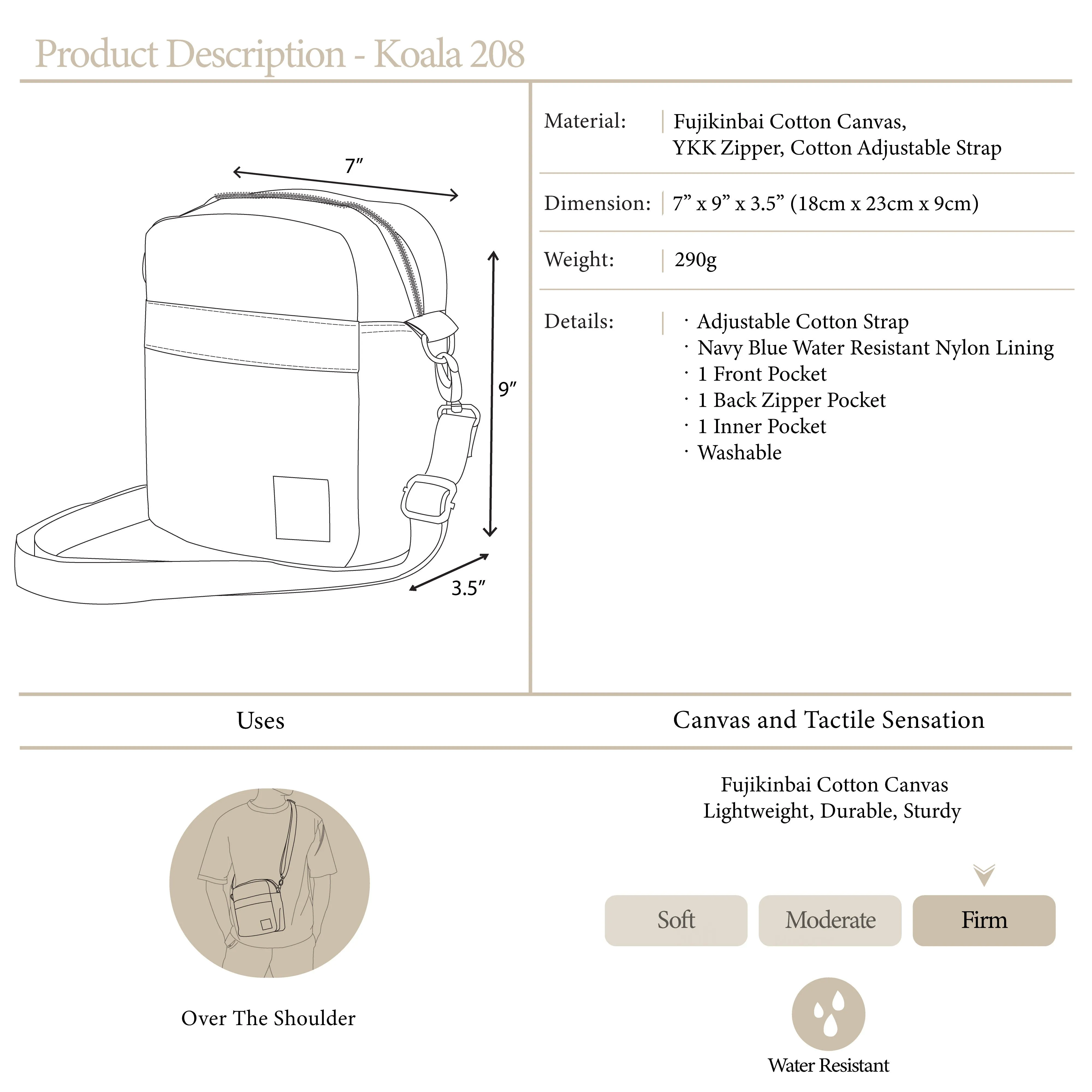 Koala 208 Indigo Blue | Crossbody Bag
