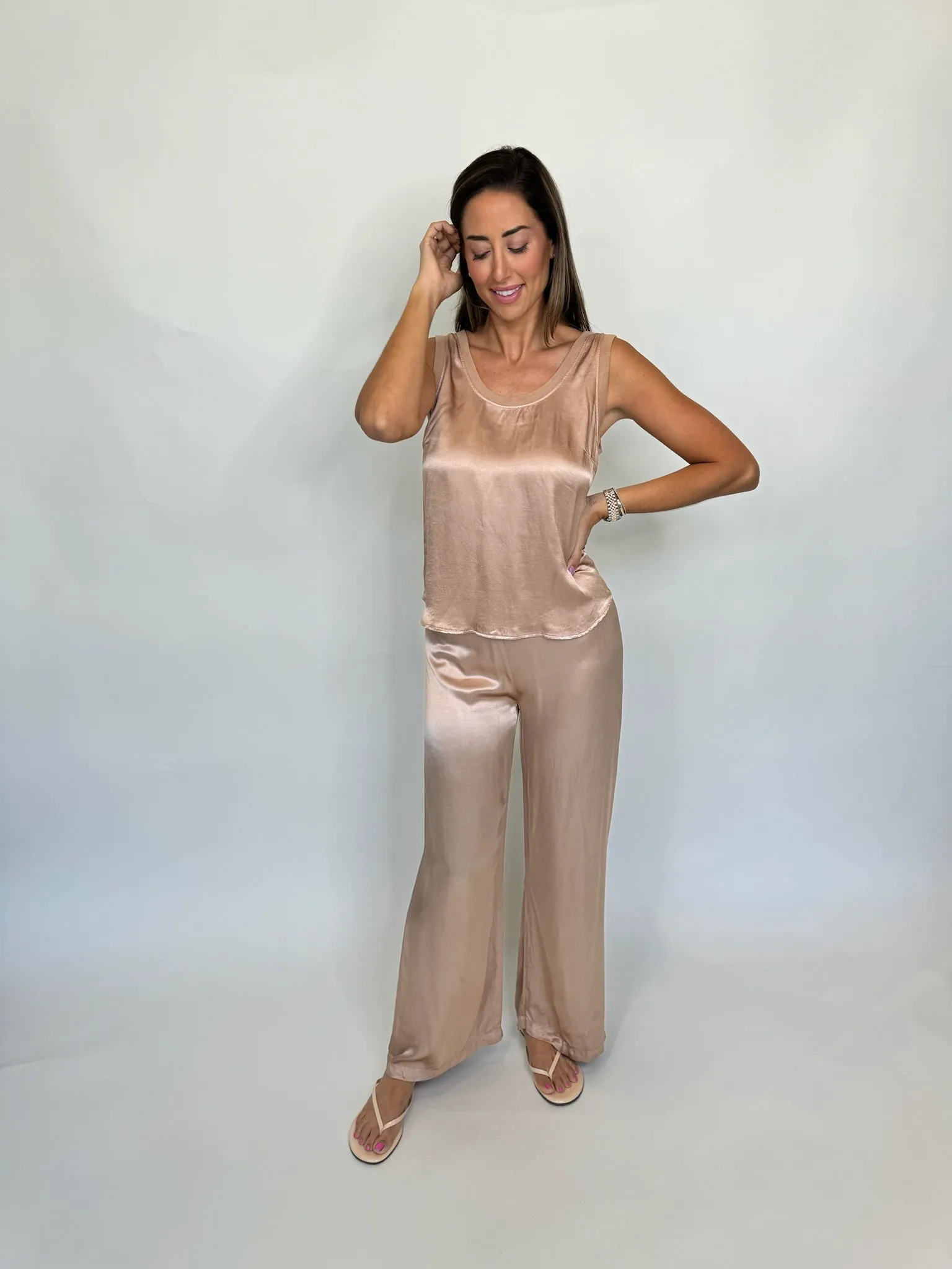 LA Made You Silky Tank Sand