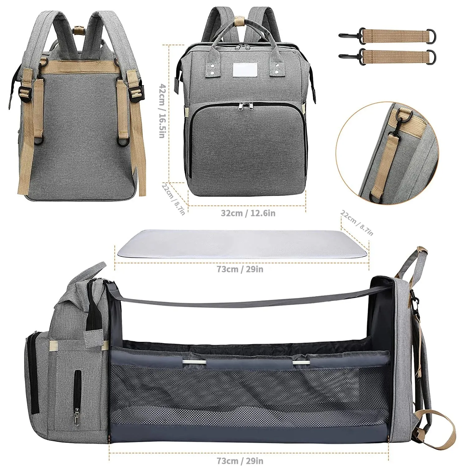 Large Capacity Diaper Bag Backpack