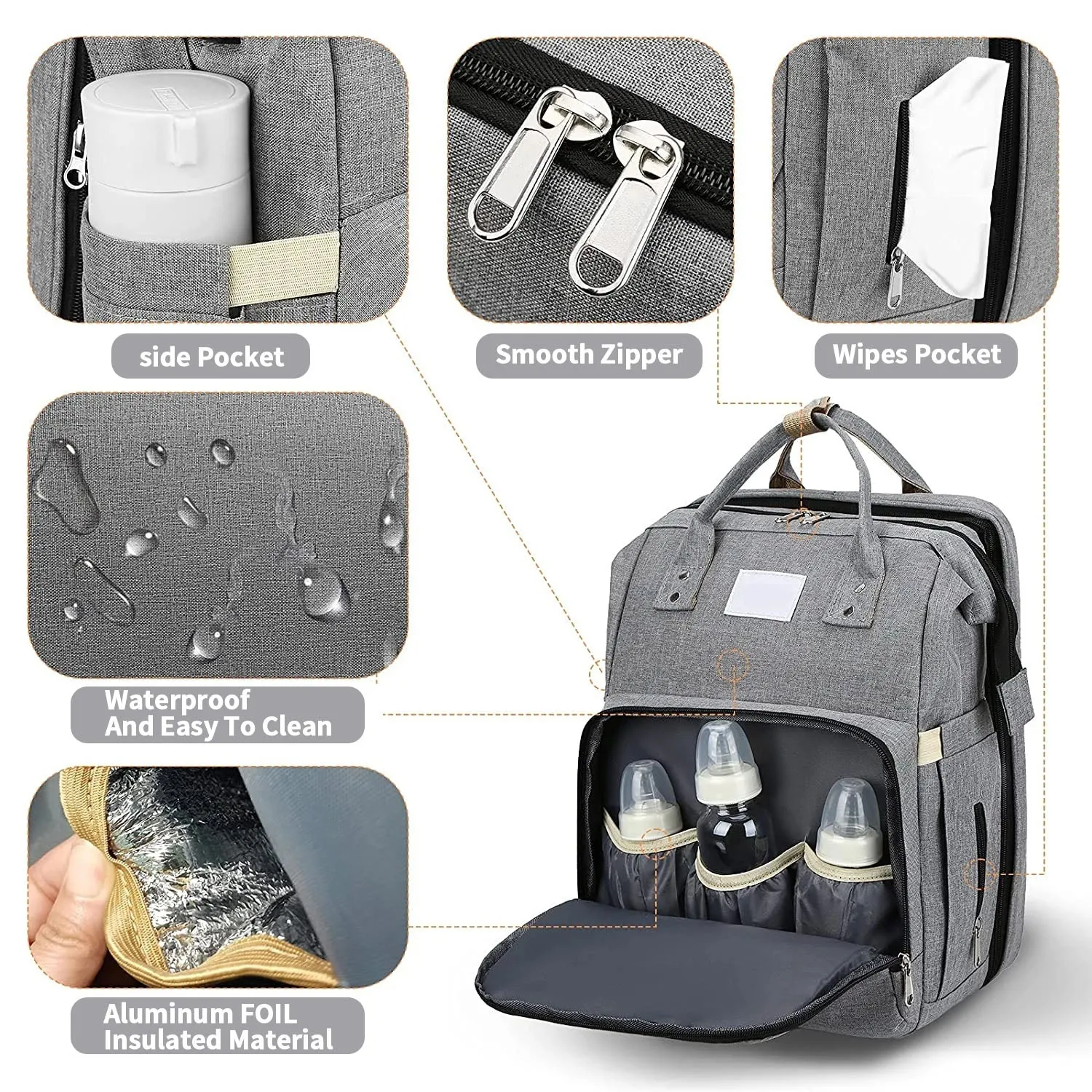 Large Capacity Diaper Bag Backpack
