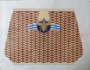 Large Nantucket Basket Clutch with Bee