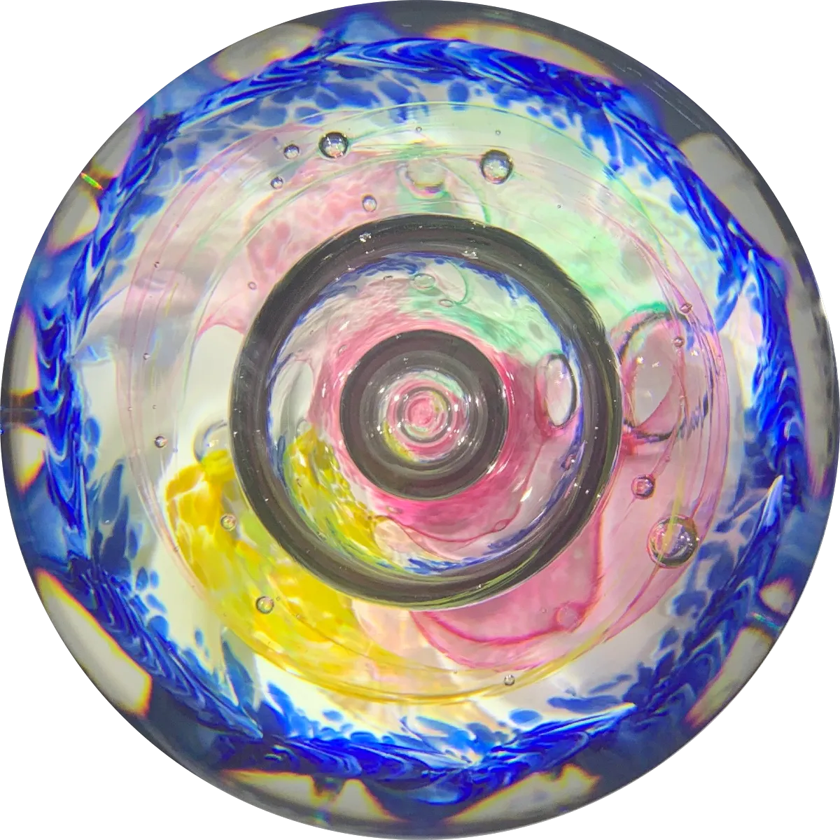 LE Selkirk Glass Scotland 2000 "Riviera" Abstract Limited Edition Glass Art Paperweight
