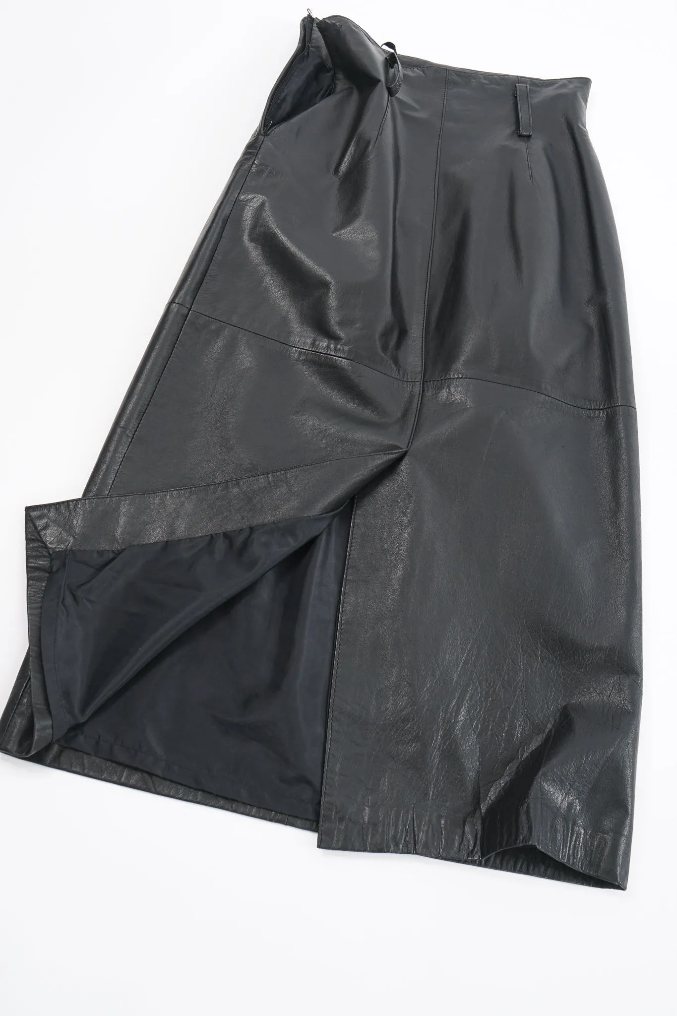 Leather Belted Skirt