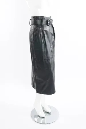 Leather Belted Skirt