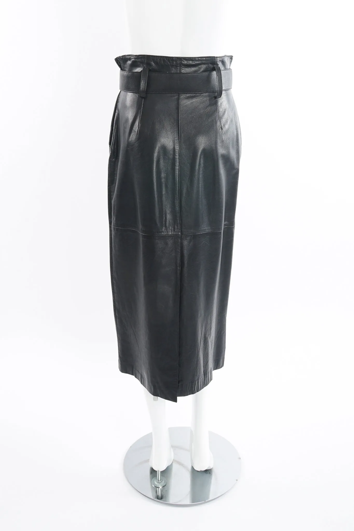 Leather Belted Skirt