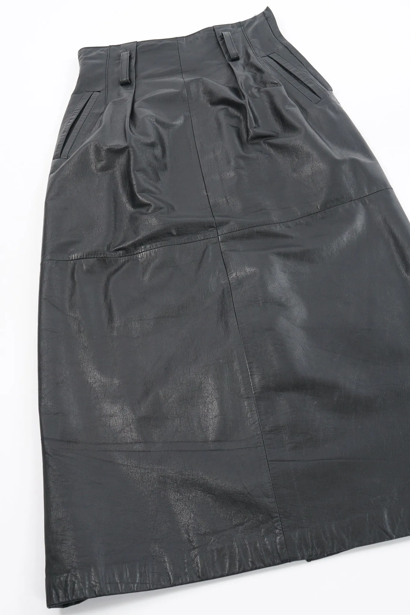 Leather Belted Skirt