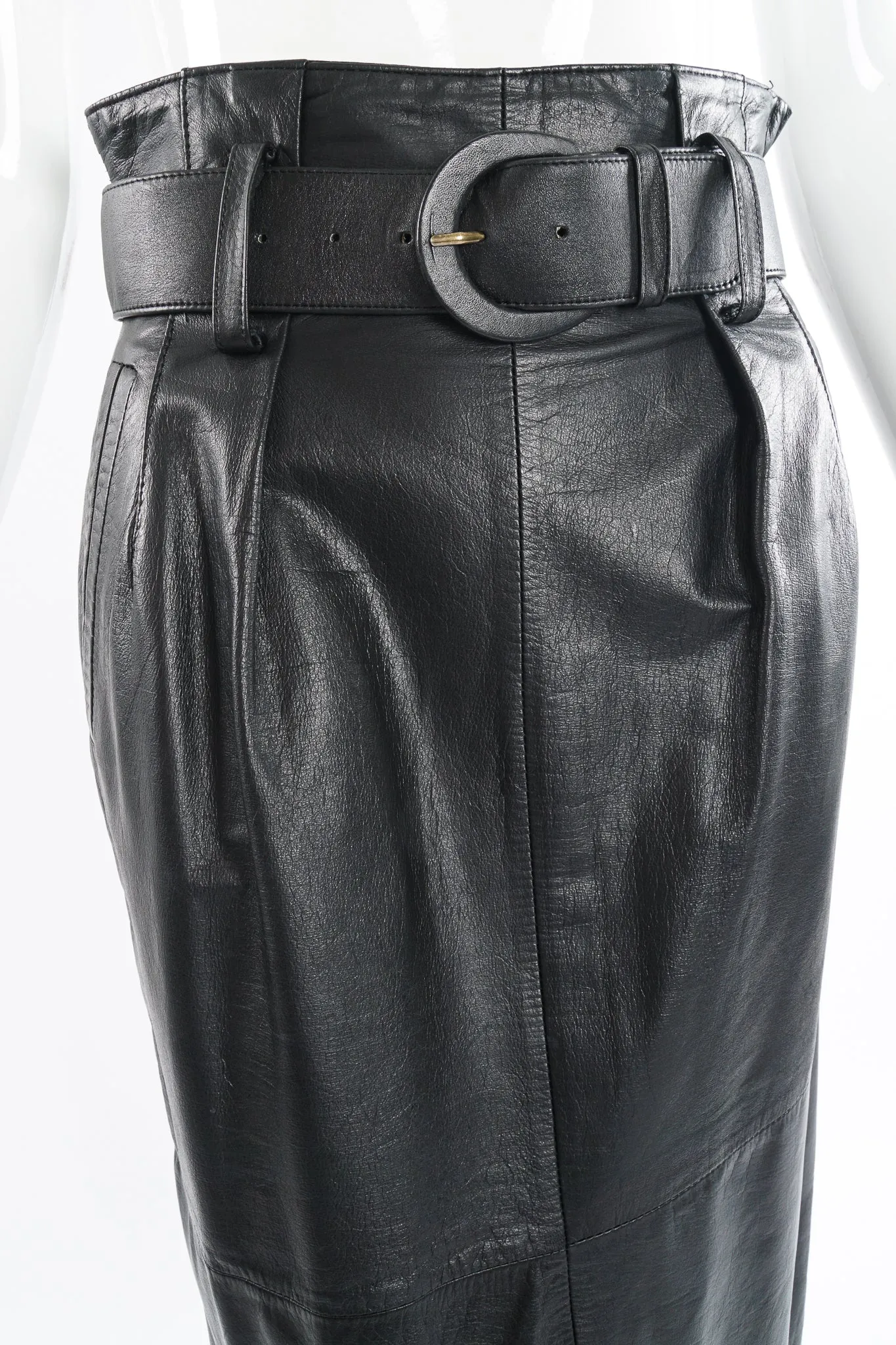 Leather Belted Skirt