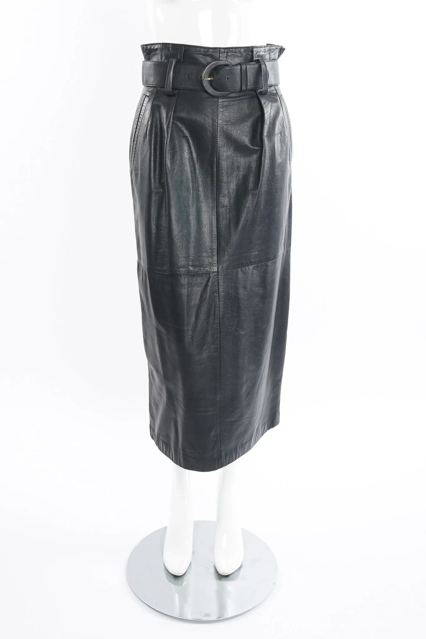 Leather Belted Skirt