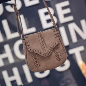 Leather Crossbody With V Stitching