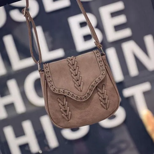 Leather Crossbody With V Stitching