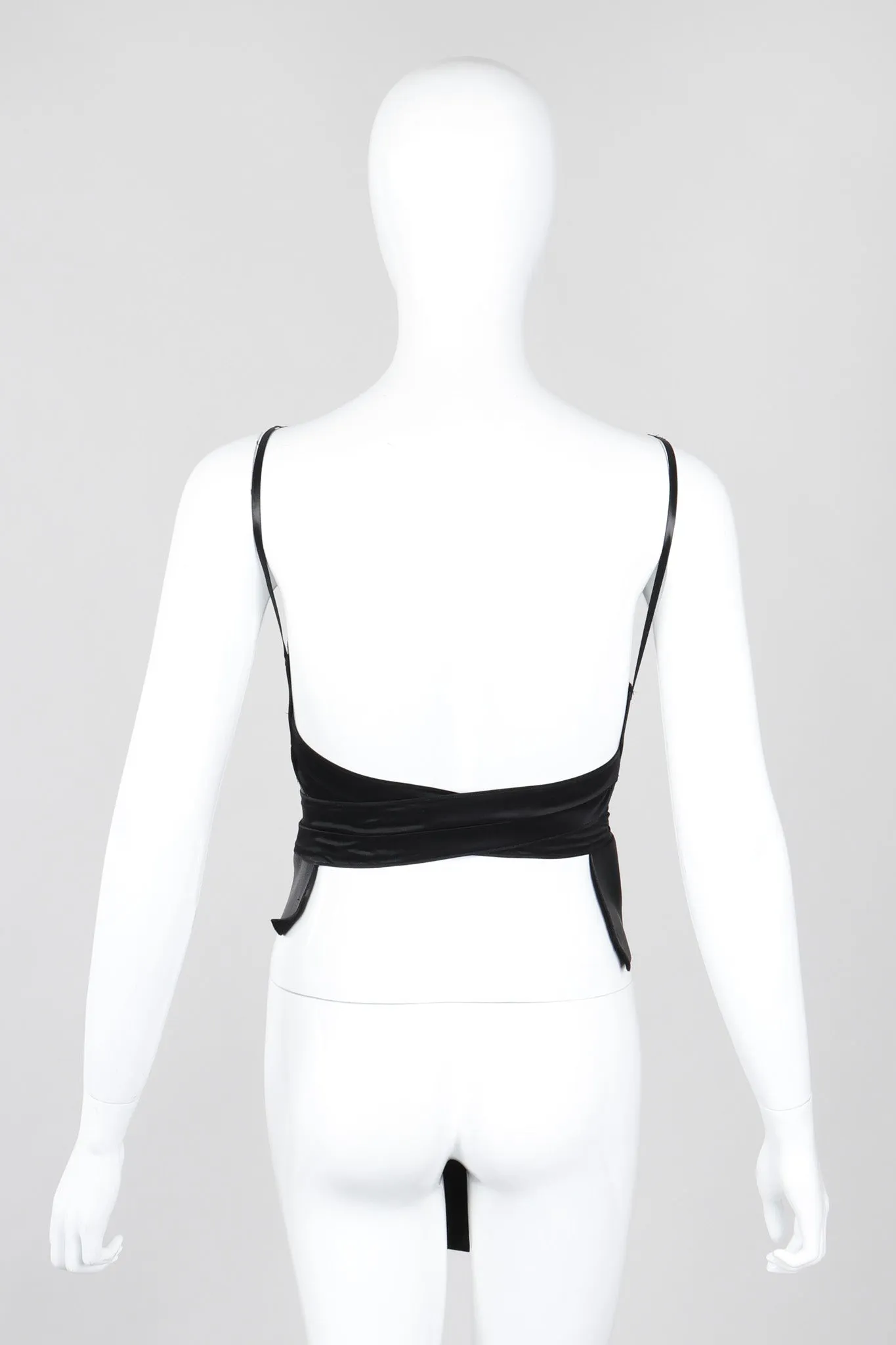 Leather Tie-Back Camisole